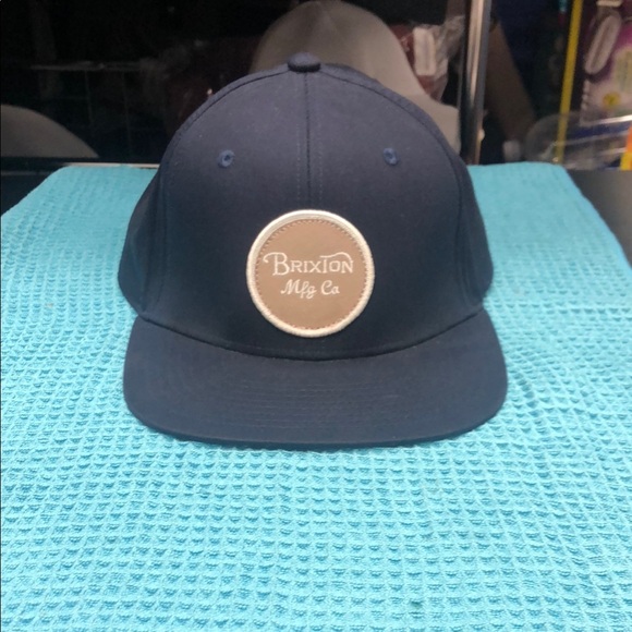 Brixton Dark Blue Hat with Tan Patch - Picture 1 of 5